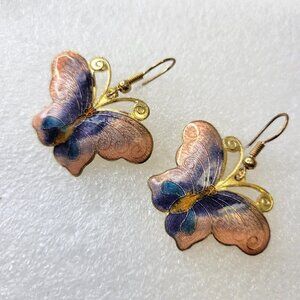 Enamel Butterfly Earrings